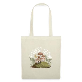 Forest glowing mushrooms in the moonlight - Tote Bag - red - Front