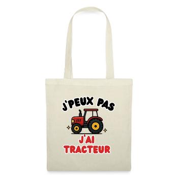 J'peux pas j'ai tracteur - Sac en tissu - rouge - Devant