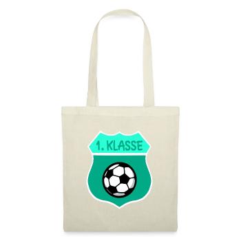 Schulanfang Fußball - 1. Klasse - Stoffbeutel - Rot - Vorne