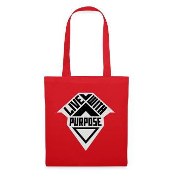 Live With Purpose Motivation Sense Mindset Saying - Tote Bag - red - Front