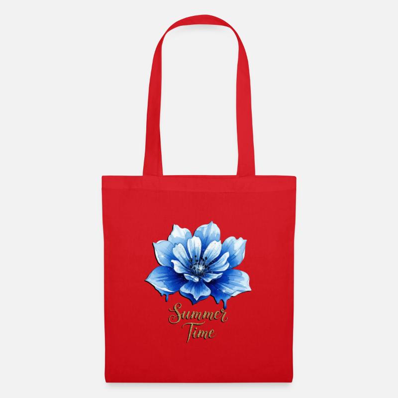 Blue Blossom – Sommerzeit - Stoffbeutel - Rot