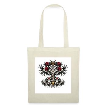 Crown Tree of Skulls - Tote Bag - red - Front