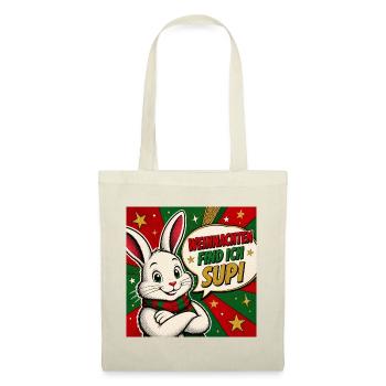 Weihnachtshase . 1 - Stoffbeutel - Rot - Vorne