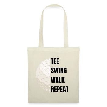 Tee Swing Walk Repeat - Golf slogan - Stoffbeutel - Rot - Vorne
