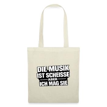 Musik ist Scheiße – Aber ich mag sie - Stoffbeutel - Rot - Vorne
