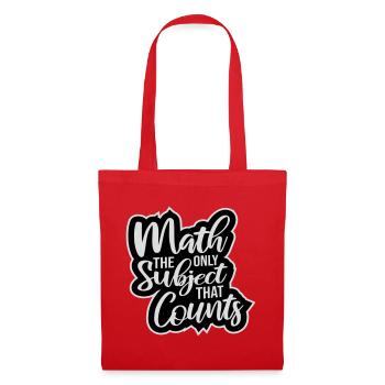 Les mathématiques La seule matière qui compte Nerd Mathe Logo - Sac en tissu - rouge - Devant