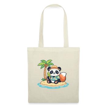 Panda Beach Island style hawaïen - Sac en tissu - rouge - Devant
