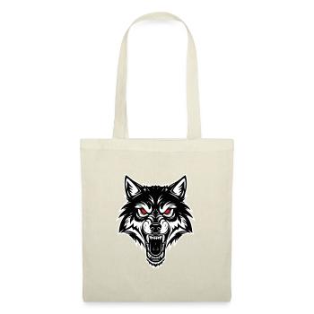 Loup Alpha Grognant Mascotte Logo Sport Gaming - Sac en tissu - rouge - Devant