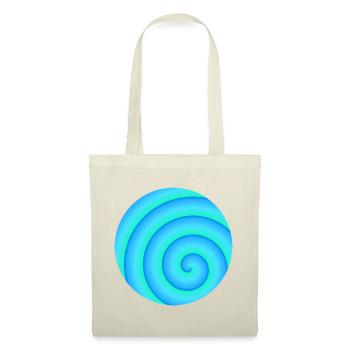 Blau-Grüne Spirale - Stoffbeutel - Rot - Vorne