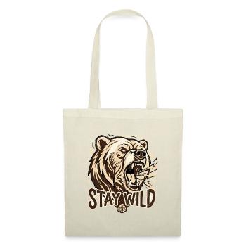 Stay Wild Bear Streetwear Grunge - Tote Bag - red - Front