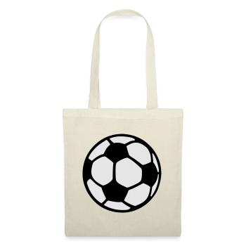 Fußball (zweifarbig) Ball - Stoffbeutel - Rot - Vorne