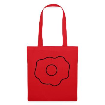 silhouette haut de la page oeuf au plat nourriture délicieuse cuisson de la faim b - Sac en tissu - rouge - Devant