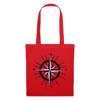 Compass nautique - Sac en tissu - rouge - Devant