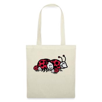 Coccinelle famille papa maman parents d'enfants - Sac en tissu - rouge - Devant