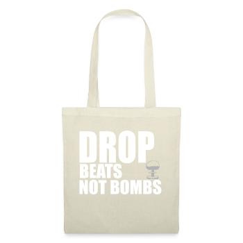 Drop Beats Zitat - Stoffbeutel - Rot - Vorne