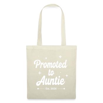 Promoted to Auntie Est 2026 - Tote Bag - red - Front