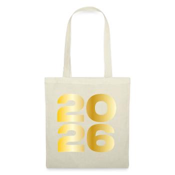 2026 Jahrgang Geschenk Gold - Stoffbeutel - Rot - Vorne