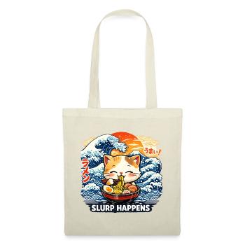 Ramen Cat Slurp Happens - Tote Bag - red - Front