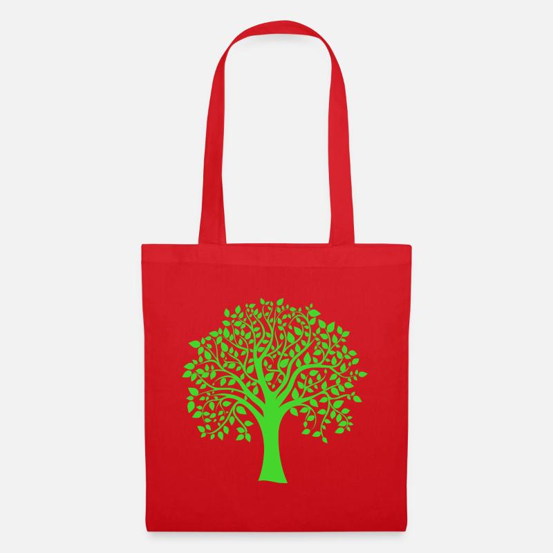 Icon Green Jumbo Tree Print Silhouette - Stoffbeutel - Rot