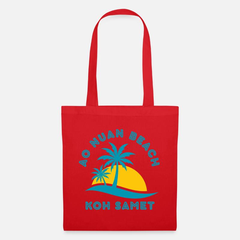 Koh Samet Palm Beach Sunset - Tote Bag - red