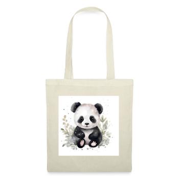 Panda câlin ami en aquarelle - Sac en tissu - rouge - Devant