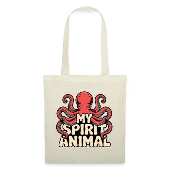 Mein Spirit Tier Oktopus Illustration - Sac en tissu - rouge - Devant