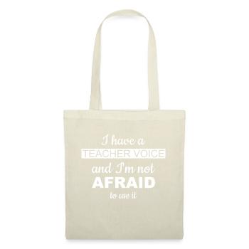 Teacher Voice - Not Afraid to use it - Tote Bag - red - Front