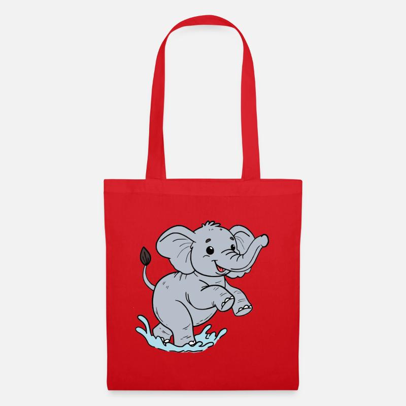 Elefant - Stoffbeutel - Rot