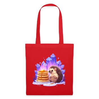 Hérisson avec des pancakes et des cristaux - Sac en tissu - rouge - Devant