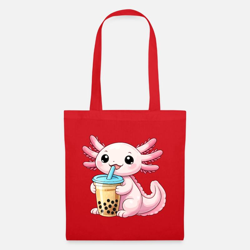 Bubble Tea Drachen-Anhänger - Stoffbeutel - Rot