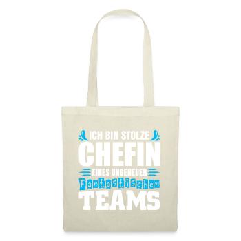 Patron fier Patron Madame Chef de département Chef d’équipe - Sac en tissu - nature - Devant