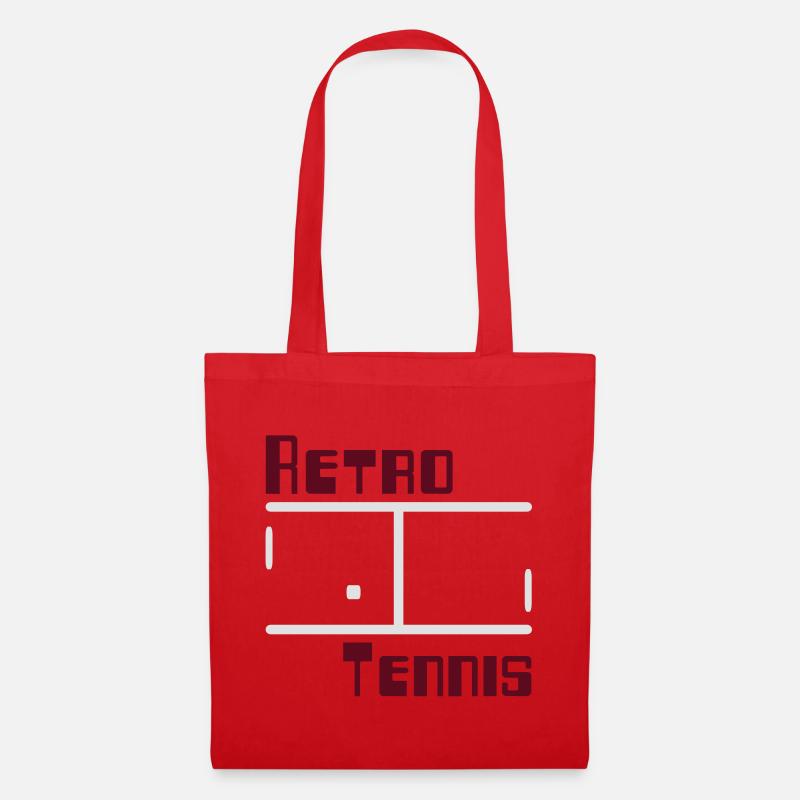 Retro Tennis - Stoffbeutel - Rot