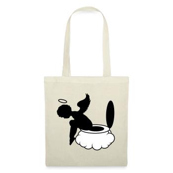 little angel sits on the clouds. Toilet - Tote Bag - red - Front