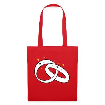 Alliances pour fiançailles2 - Sac en tissu - rouge - Devant