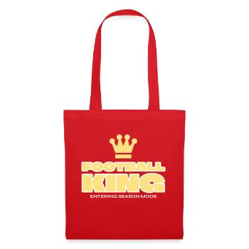 Graphique de la couronne du roi du football - Sac en tissu - rouge - Devant