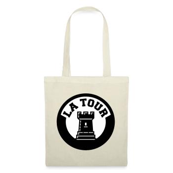 Logo La Tour Pièce d'Échecs Style Emblème Cercle - Sac en tissu -  - Devant