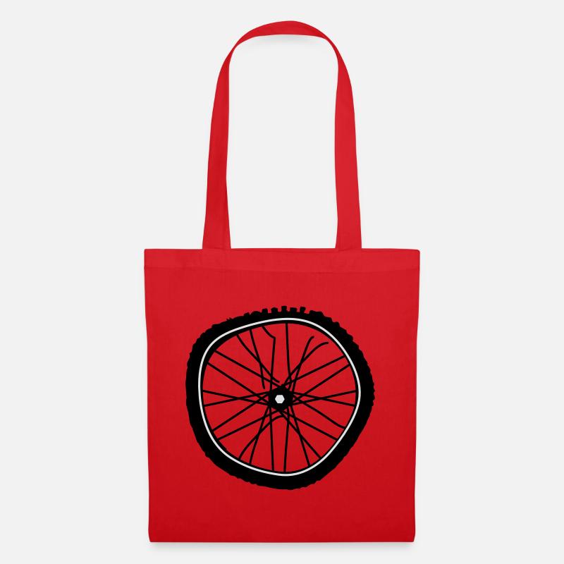 A broken bicycle tire - Tote Bag - red