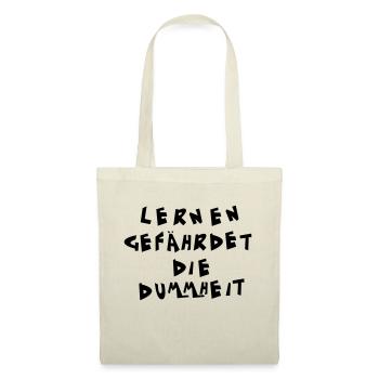 Lernen gefährdet die Dummheit - Stoffbeutel - Rot - Vorne