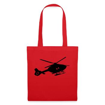 helikopter silhouette - Stoffbeutel - Rot - Vorne