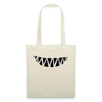 Dents de monstre - Sac en tissu - rouge - Devant