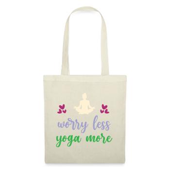 Worry Less Yoga More - Tote Bag - red - Front