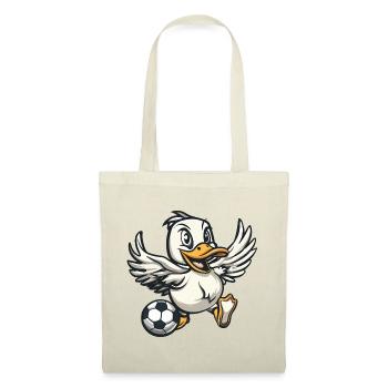 Bande dessinée de football de canard - Sac en tissu - rouge - Devant