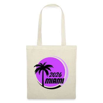 Miami  Palmen Neon Logo - Stoffbeutel - Rot - Vorne