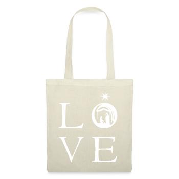 Love Christmas 2- Love Font with Nativity Scene Jesus - Tote Bag - nature - Front