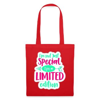 Je ne suis pas spécial, je suis une édition limitée* - Sac en tissu - rouge - Devant