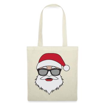Lustige Weihnachtsmanngesicht Sonnenbrille mit - Stoffbeutel - Rot - Vorne