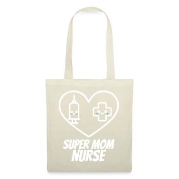 Super Maman Infirmière – Médecine cardiaque - Sac en tissu - rouge - Devant