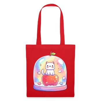 Pastel cat shine in a glass - Tote Bag - red - Front