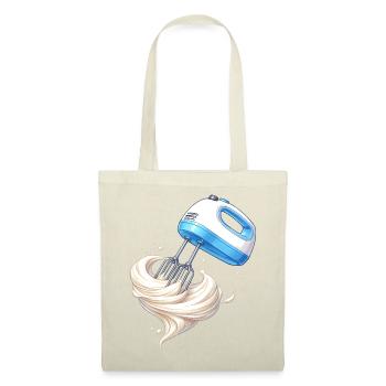 Sahne schlagen Handmixer Backen Design  - Stoffbeutel - Rot - Vorne