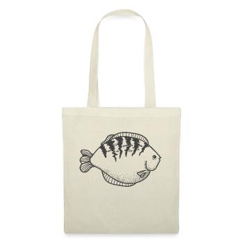 Poisson - dessiné - Sac en tissu - rouge - Devant